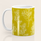 Botanical Cottage Pattern in Olive Chartreuse and Cream Coffee Mug Gallery Image 3