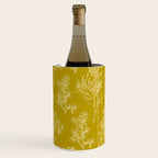 Botanical Cottage Pattern in Olive Chartreuse and Cream Wine Chiller Gallery Image 2