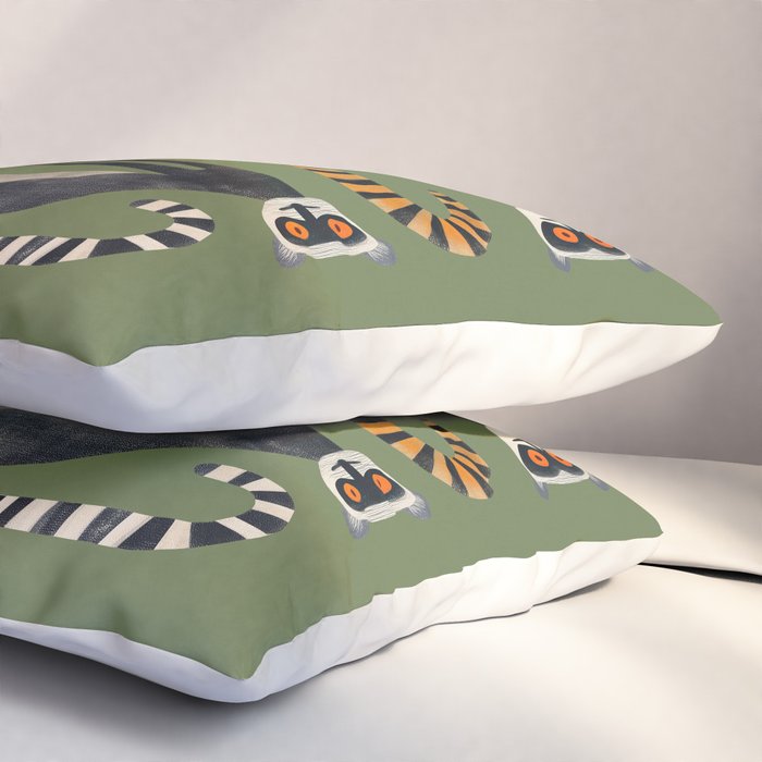 Striped Lemurs Pillow Sham Gallery Image 3