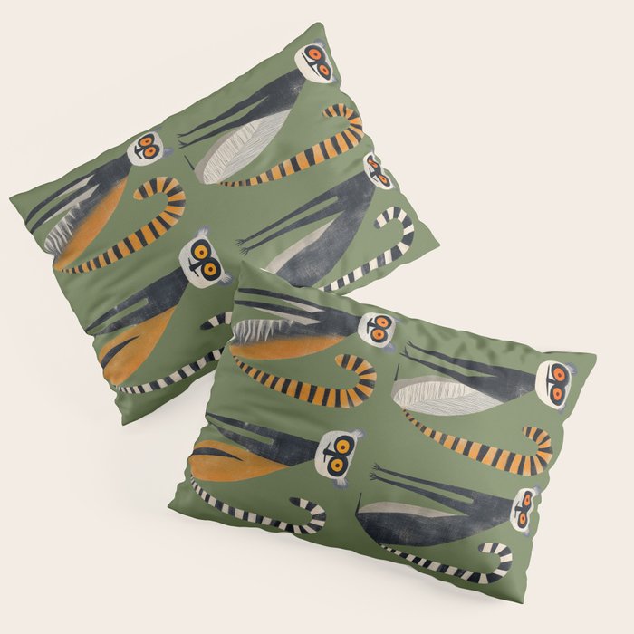 Striped Lemurs Pillow Sham Gallery Image 3