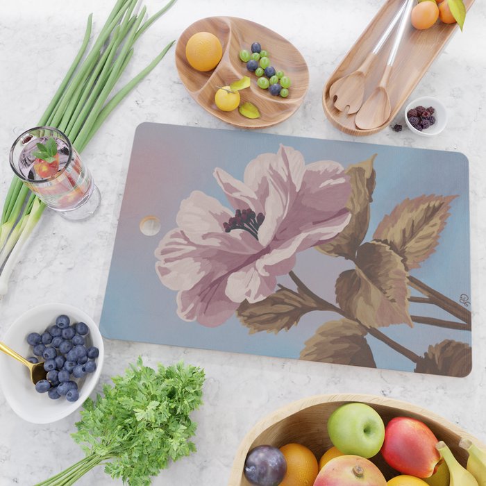 Vintage Begonia Botanical Cutting Board Gallery Image 2