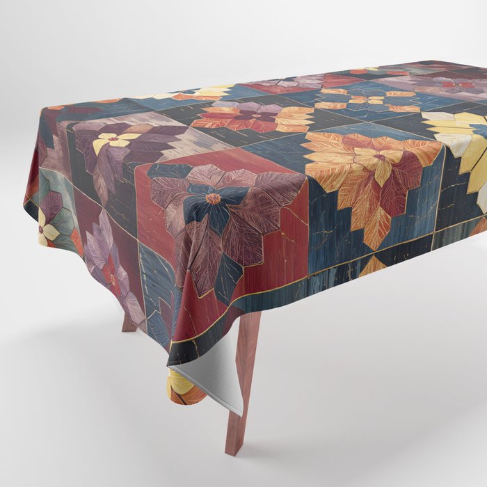Amethyst Trail Patchwork Tablecloth Gallery Image 1