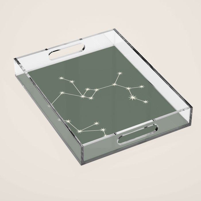 Sagittarius Zodiac Star Constellation Line Art Sage Acrylic Tray Gallery Image 1
