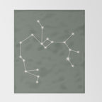Sagittarius Zodiac Star Constellation Line Art Sage Throw Blanket Gallery Image 2