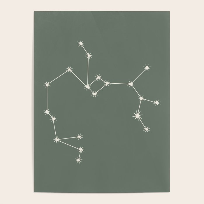 Sagittarius Zodiac Star Constellation Line Art Sage Poster Gallery Image 4