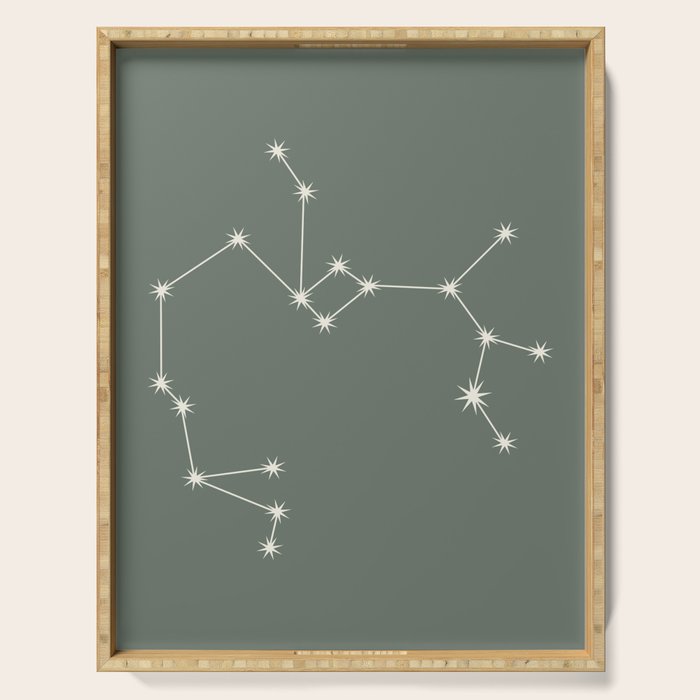 Sagittarius Zodiac Star Constellation Line Art Sage Serving Tray Gallery Image 1