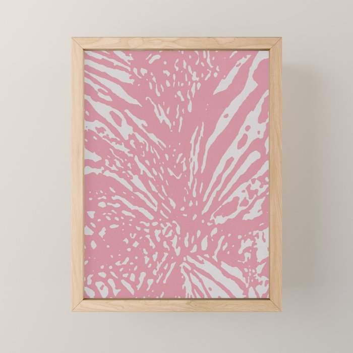 Bold Pink Zebra Pattern with Abstract Animal Stripes Safari  Mini Art Print Gallery Image 1