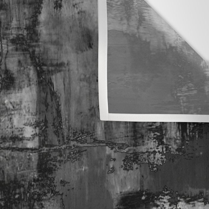 Crackled Gray - Black, white and gray, grey textured abstract Wall Tapestry Gallery Image 3