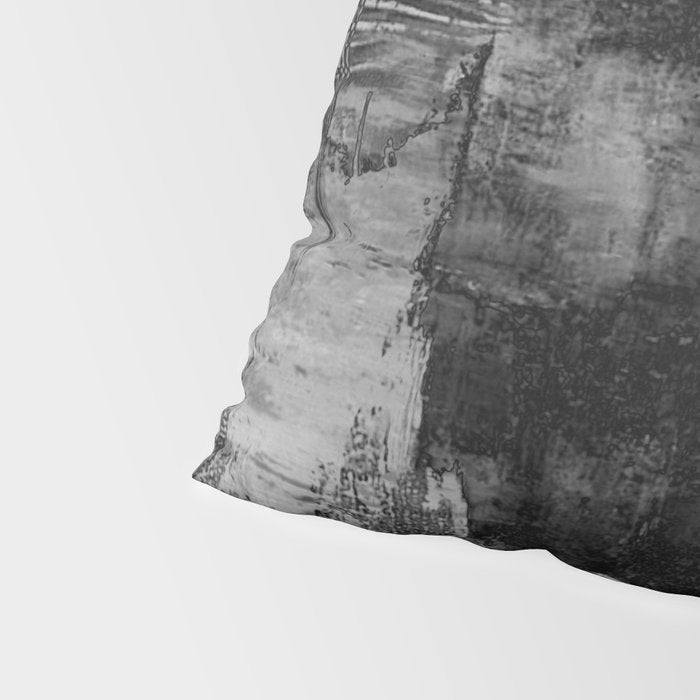 Crackled Gray - Black, white and gray, grey textured abstract Pillow Sham Gallery Image 4