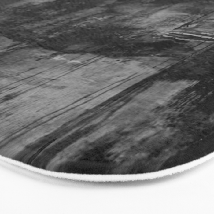 Crackled Gray - Black, white and gray, grey textured abstract Bath Mat Gallery Image 3