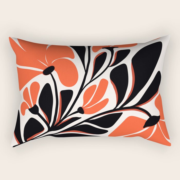 Gothic Garden Flower Art Rectangular Pillow Gallery Image 1