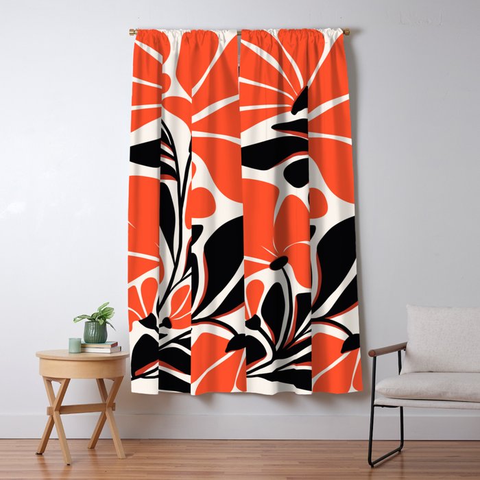 Gothic Garden Flower Art Window Curtain Gallery Image 1