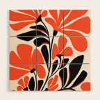 Gothic Garden Flower Art Wood Wall Art Gallery Image 1