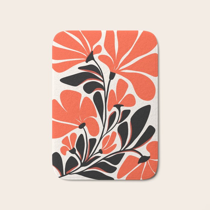 Gothic Garden Flower Art Bath Mat Gallery Image 1