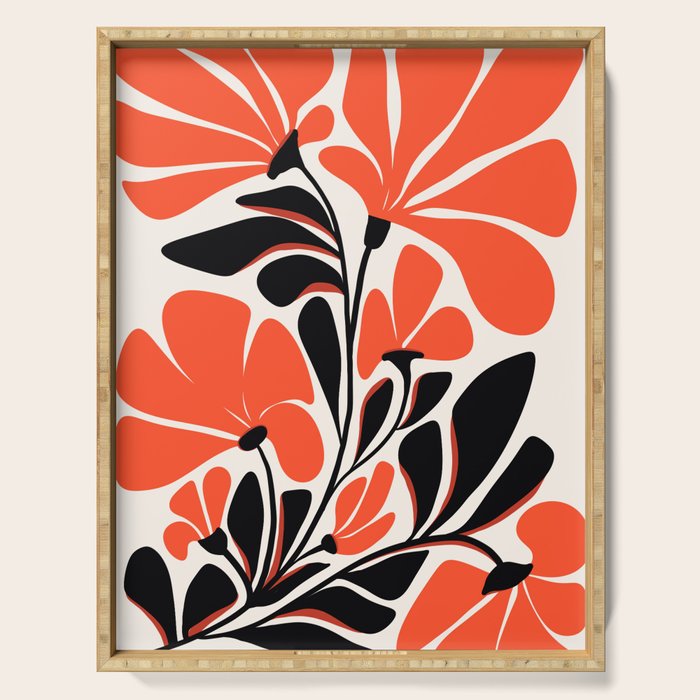 Gothic Garden Flower Art Serving Tray Gallery Image 1