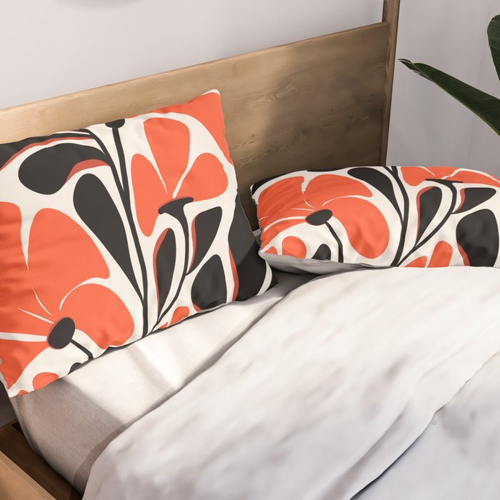 Gothic Garden Flower Art Pillow Sham Gallery Image 2