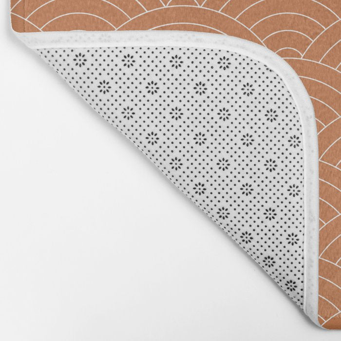 Waves (Terracotta) Bath Mat Gallery Image 2