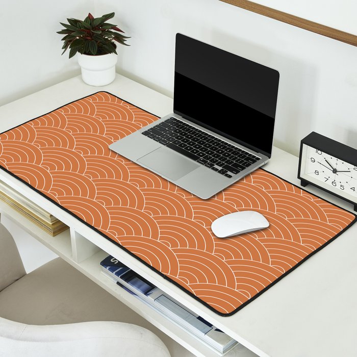 Waves (Terracotta) Desk Mat Gallery Image 2