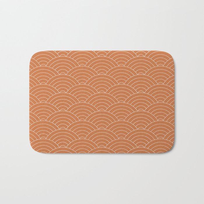 Waves (Terracotta) Bath Mat Gallery Image 1