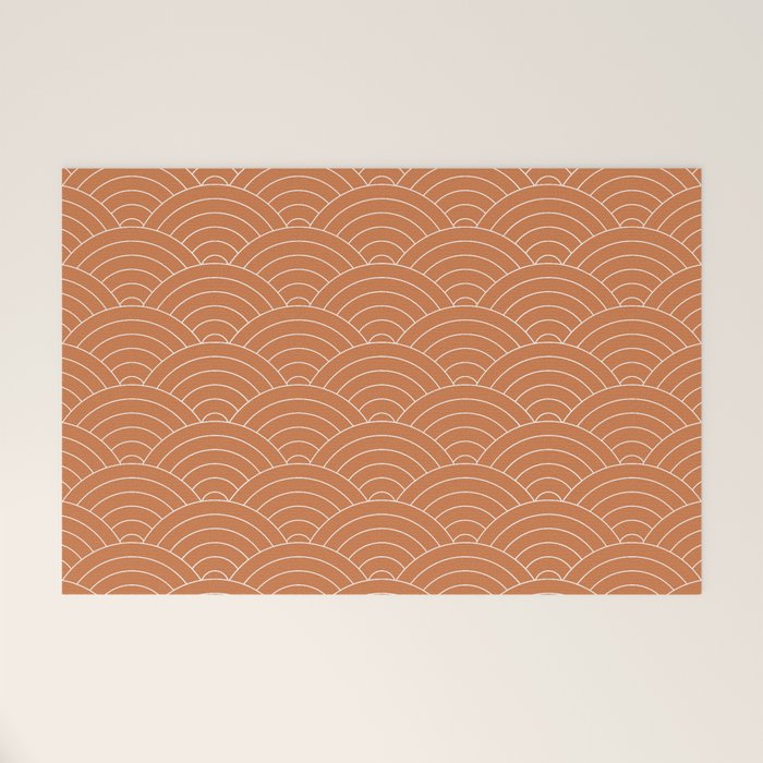 Waves (Terracotta) Welcome Mat Gallery Image 1
