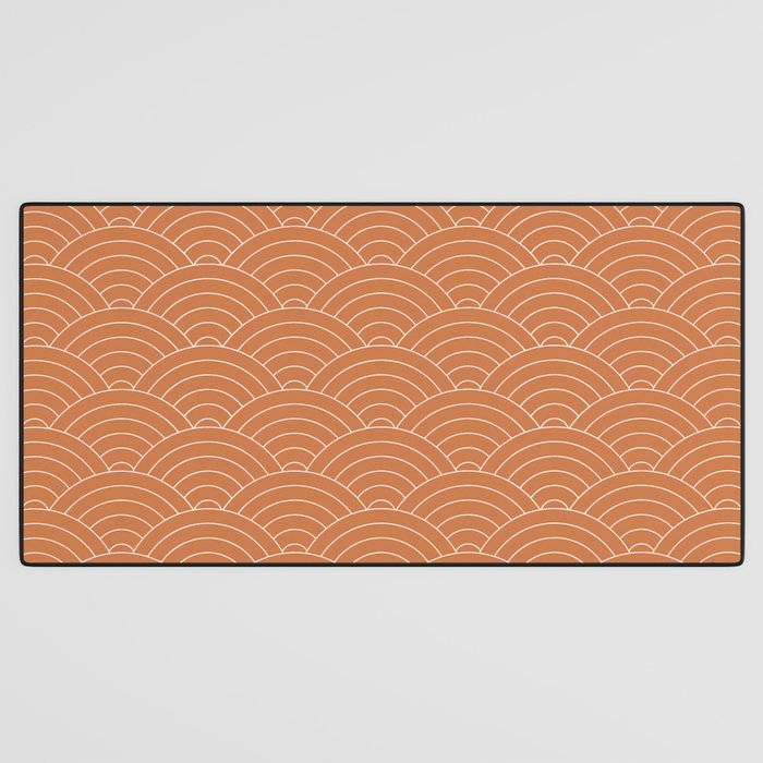 Waves (Terracotta) Desk Mat Gallery Image 3