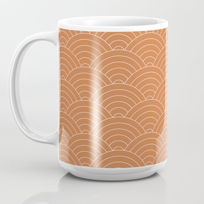 Waves (Terracotta) Coffee Mug Gallery Image 3