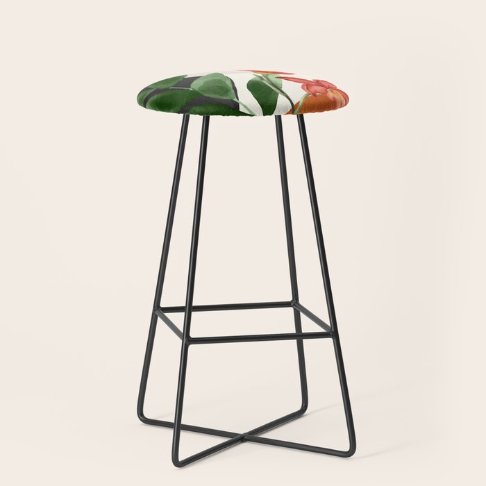 Abstract Tropical Art 12 Stool Gallery Image 1