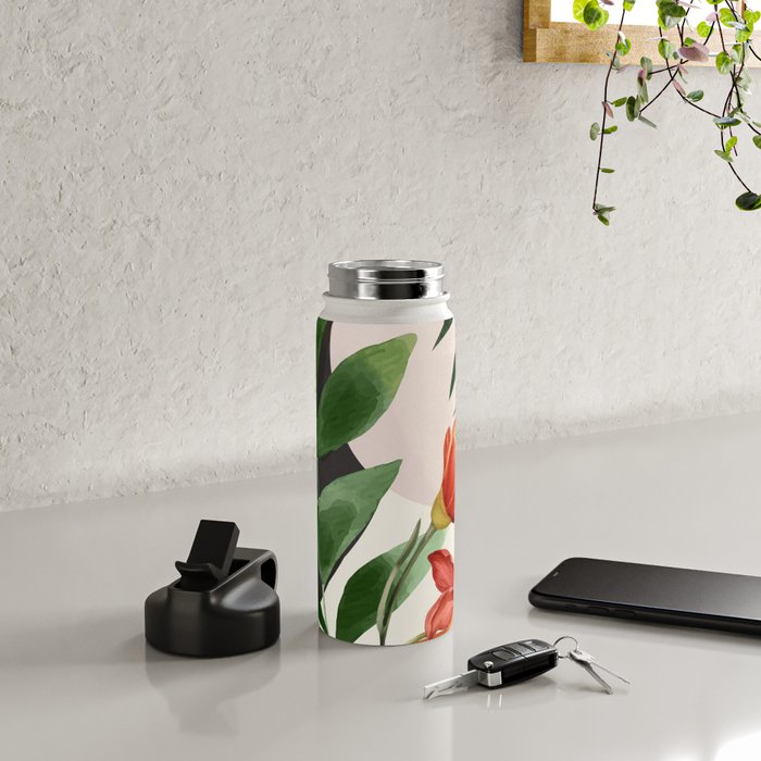 Abstract Tropical Art 12 Water Bottle Gallery Image 4