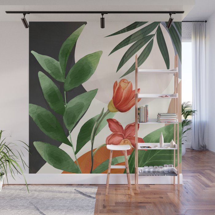 Abstract Tropical Art 12 Wall Mural Gallery Image 1