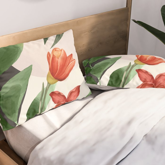 Abstract Tropical Art 12 Pillow Sham Gallery Image 2