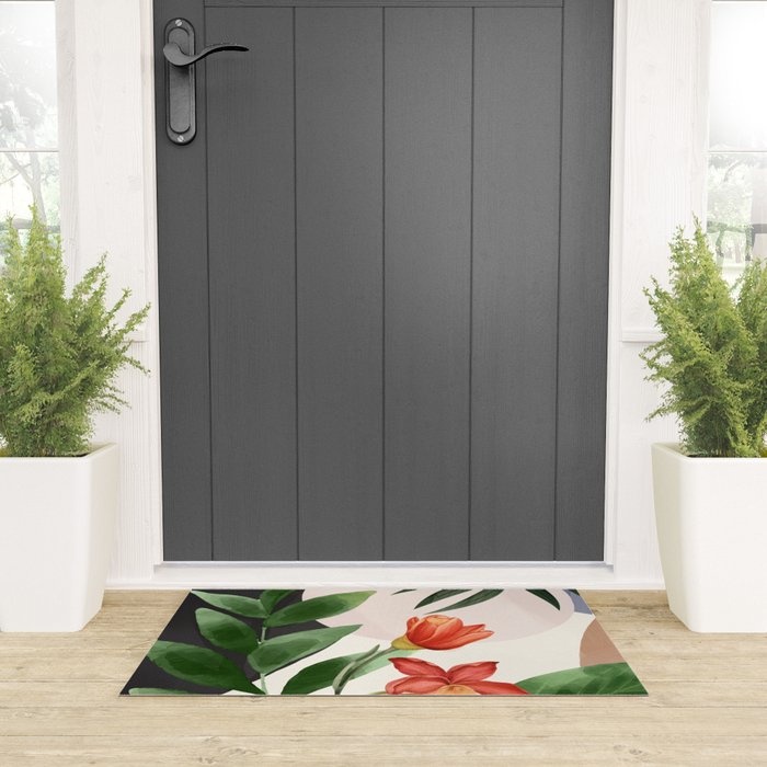 Abstract Tropical Art 12 Welcome Mat Gallery Image 3