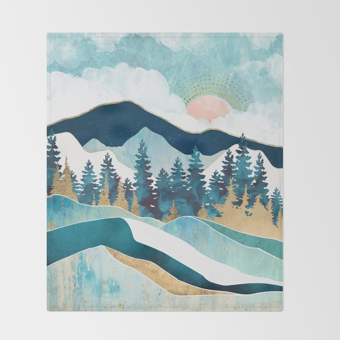 Summer Forest Throw Blanket Gallery Image 2