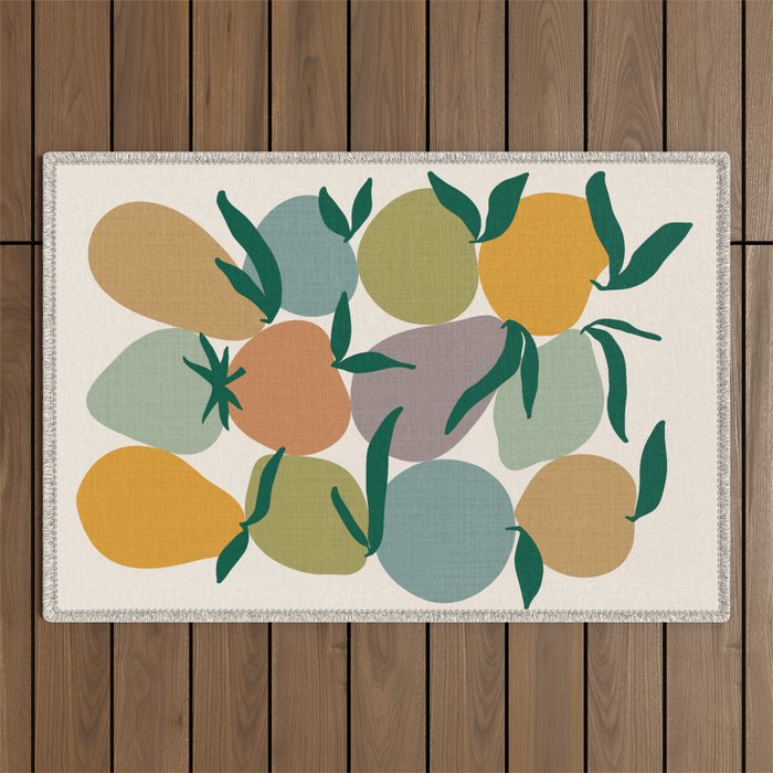 2025 EARTHY FRUIT MARKET CALENDAR Outdoor Rug Gallery Image 1