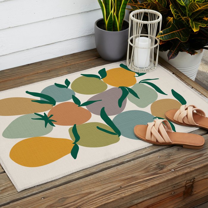 2025 EARTHY FRUIT MARKET CALENDAR Outdoor Rug Gallery Image 2