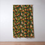 Jungle Cats In Charcoal Window Curtain Gallery Image 3