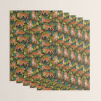 Jungle Cats In Charcoal Wrapping Paper Gallery Image 3