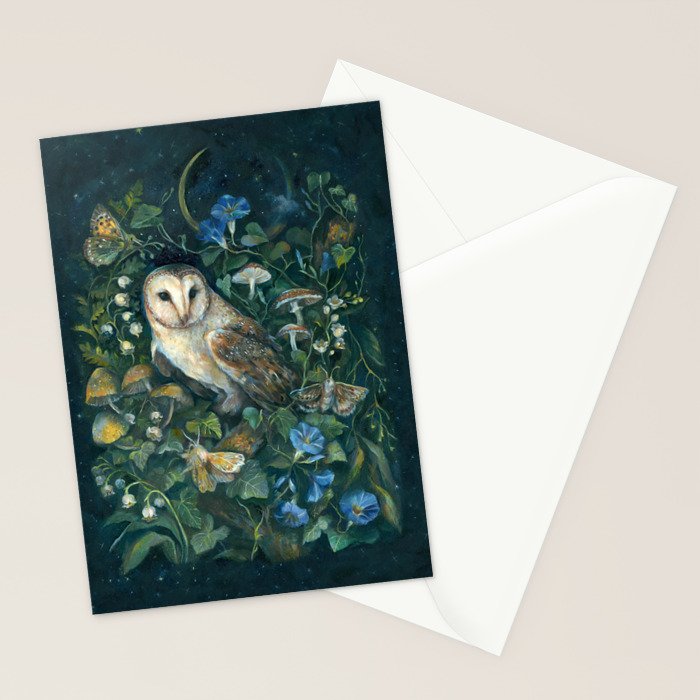 Barn Owl Forest Stationery Card Gallery Image 2