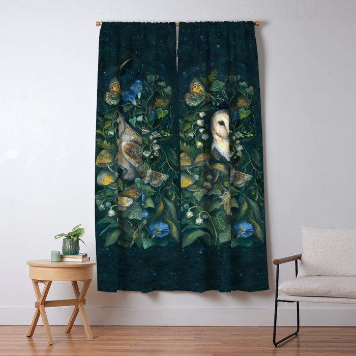 Barn Owl Forest Window Curtain Gallery Image 5