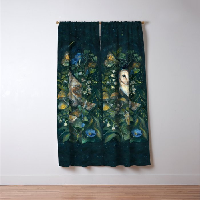 Barn Owl Forest Window Curtain Gallery Image 3