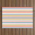Classic Stripes XXIII - Retro Summer Outdoor Rug Gallery Image 1