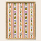 Scandi-Floral Stripes Harvest Serving Tray Gallery Image 1
