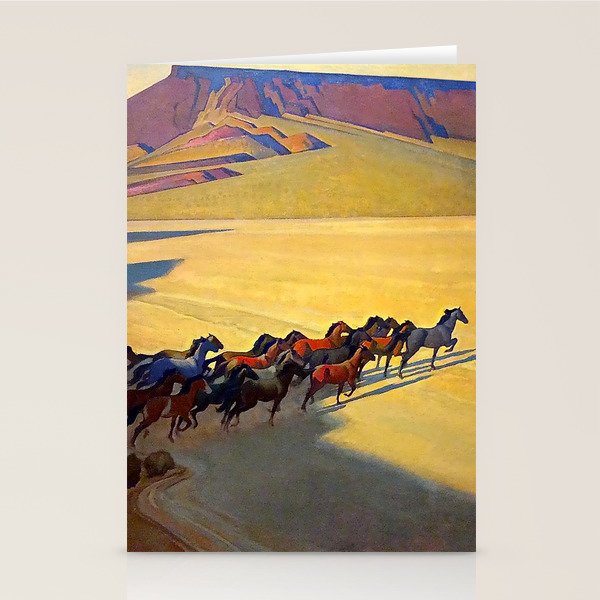 âWild Horses of Nevadaâ by Maynard Dixon Stationery Card Gallery Image 2