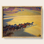 âWild Horses of Nevadaâ by Maynard Dixon Serving Tray Gallery Image 1