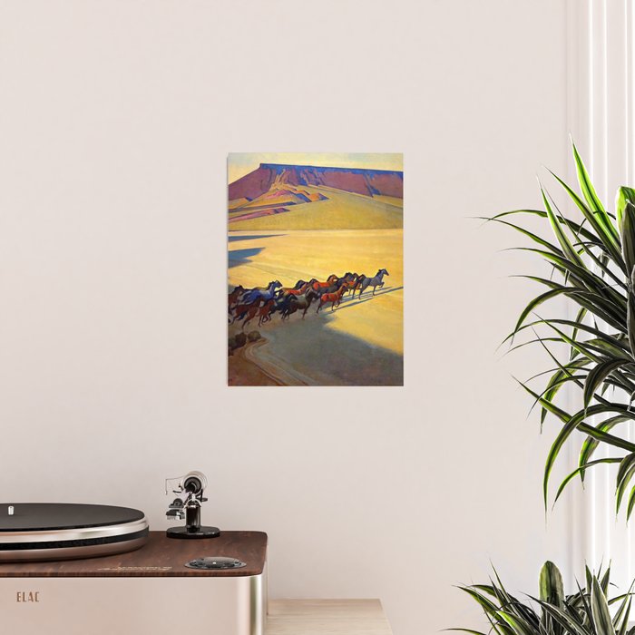 âWild Horses of Nevadaâ by Maynard Dixon Poster Gallery Image 2