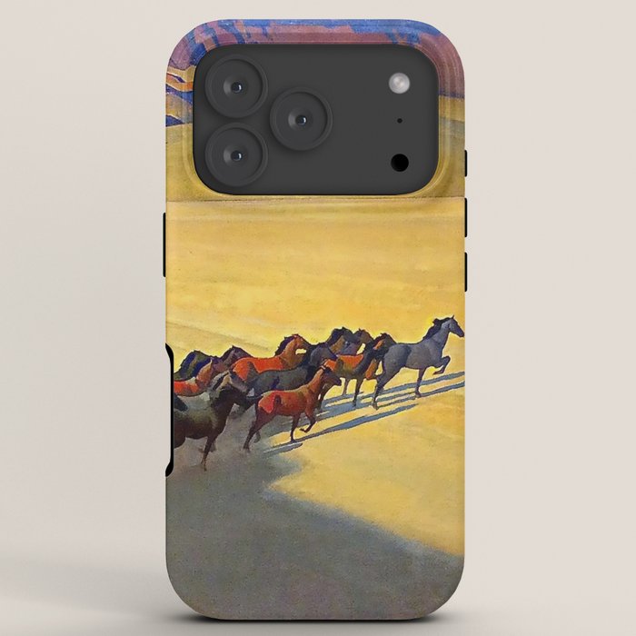 âWild Horses of Nevadaâ by Maynard Dixon iPhone Case Gallery Image 7