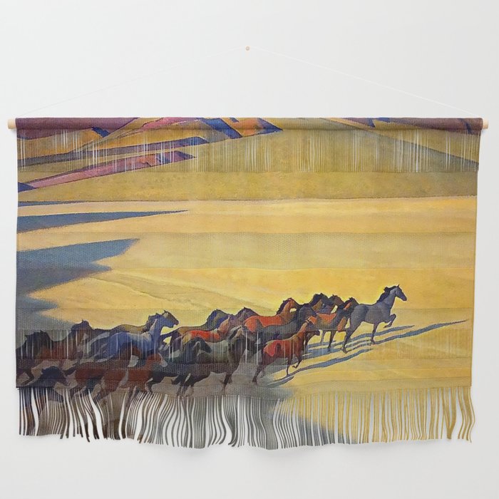 âWild Horses of Nevadaâ by Maynard Dixon Wall Hanging Gallery Image 1