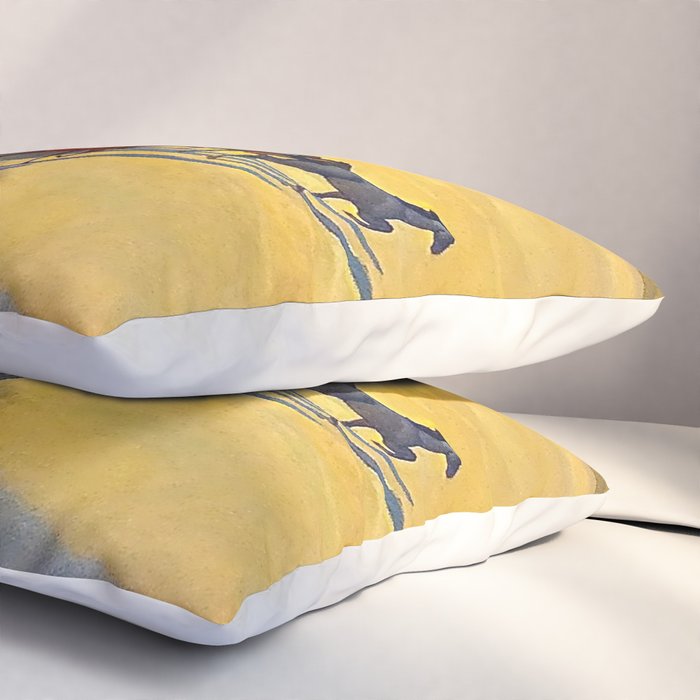 âWild Horses of Nevadaâ by Maynard Dixon Pillow Sham Gallery Image 3