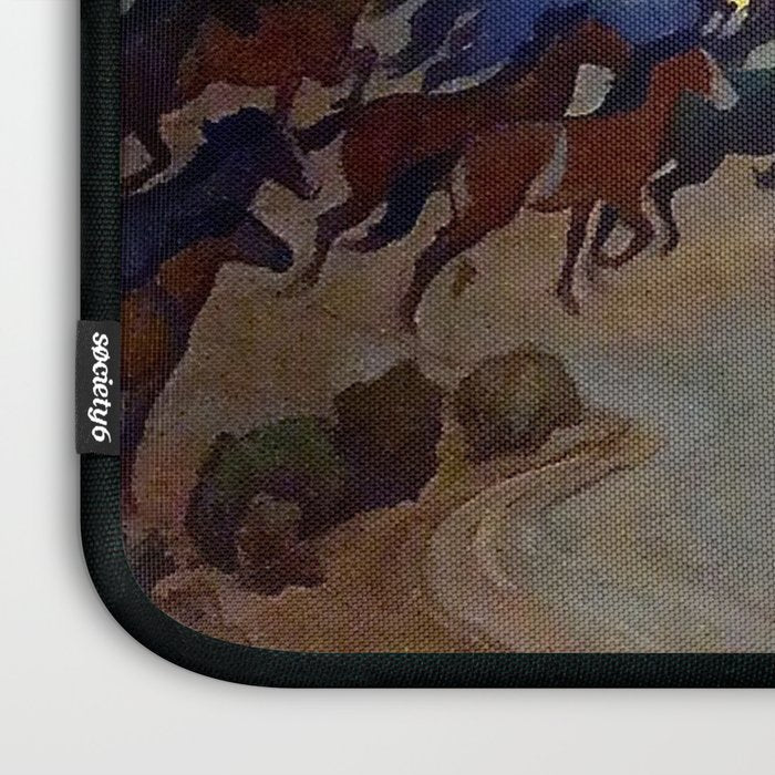 âWild Horses of Nevadaâ by Maynard Dixon Laptop Sleeve Gallery Image 3