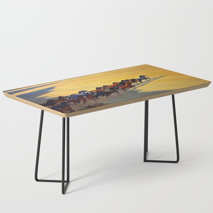 âWild Horses of Nevadaâ by Maynard Dixon Coffee Table Gallery Image 1