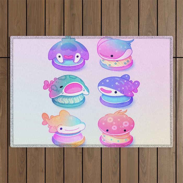 Sea macaron Outdoor Rug Gallery Image 1